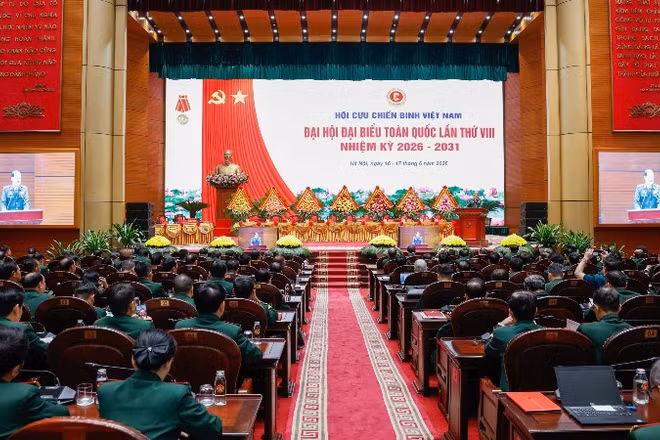 Đại hội đại biểu toàn quốc Hội Cựu chiến binh Việt Nam lần thứ VIII, nhiệm kỳ 2026-2031 khai mạc trọng thể.