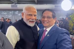 Thủ tướng Phạm Minh Chính và Thủ tướng Ấn Độ Narendra Modi. (Ảnh: VGP/Nhật Bắc)