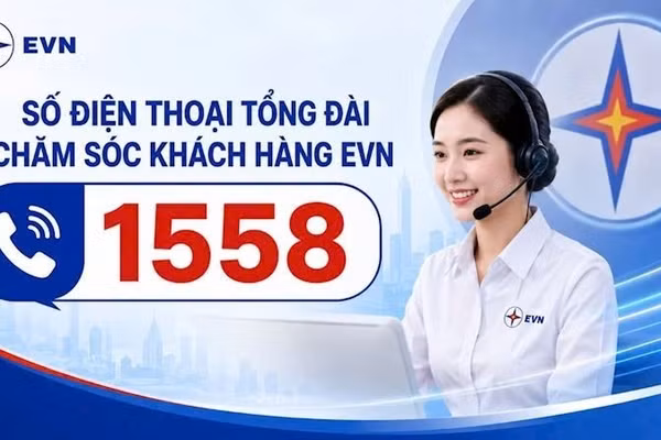 Tổng đài 1558 hoạt động trên toàn quốc, phục vụ khách hàng 24/7. (Nguồn ảnh: EVN)