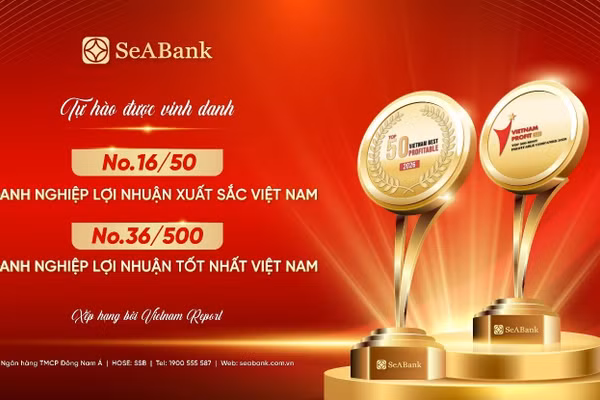 SeABank tiếp tục được vinh danh trong bảng xếp hạng Profit500. (Ảnh: SeABank)