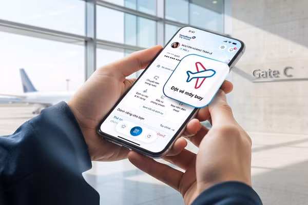 Khách hàng có thể tìm kiếm và đặt vé máy bay trực tiếp trên VietinBank iPay Mobile. (Ảnh : VietinBank)
