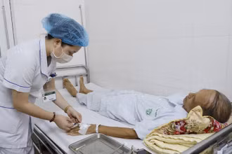 Bệnh nhân tỉnh táo sau can thiệp.