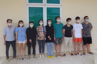 Các đối tượng người Trung Quốc nhập cảnh trái phép bị bắt giữ tại Đồn Biên phòng Chi Ma (Lộc Bình).