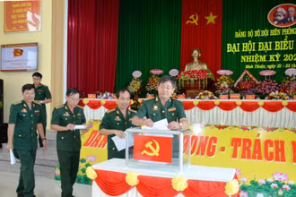 Bầu Ban Chấp hành Đảng bộ BĐBP tỉnh Bình Thuận, nhiệm kỳ 2020 - 2025. 