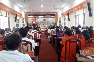 Quang cảnh Đại hội đại biểu Đảng bộ xã Chu Phan nhiệm kỳ 2020-2025.