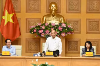 Thủ tướng Nguyễn Xuân Phúc phát biểu ý kiến kết luận phiên họp.