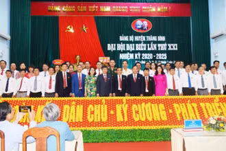 Ban Chấp hành Đảng bộ huyện Thăng Bình khóa 21 ra mắt.