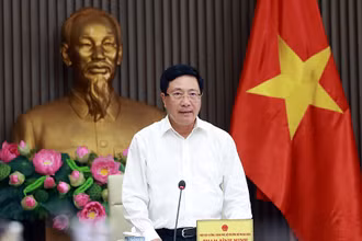 Phó Thủ tướng, Bộ trưởng Ngoại giao Phạm Bình Minh phát biểu tại cuộc họp.