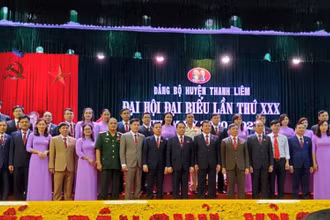 Ban Chấp hành Đảng bộ huyện Thanh Liêm khóa mới ra mắt.