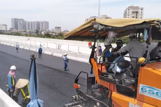 Ngày 10-10, đường trên cao Mai Dịch - Nam Thăng Long thông xe