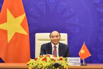 Chủ tịch nước Nguyễn Xuân Phúc dự Phiên khai mạc Hội nghị thượng đỉnh về khí hậu. (Ảnh: Nguyễn Hồng, Báo Thế giới & Việt Nam)