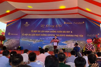 Quang cảnh lễ động thổ.
