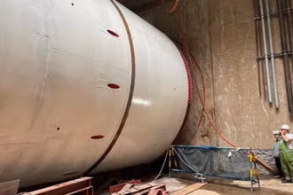 Chạy thử robot đào hầm đường sắt đô thị Nhổn-ga Hà Nội