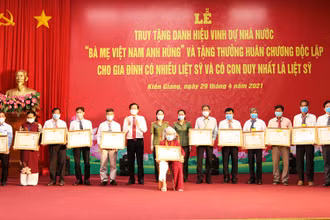 54 mẹ ở Kiên Giang được truy tặng danh hiệu Mẹ Việt Nam Anh hùng.