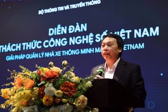 Thứ trưởng Thông tin và Truyền thông Nguyễn Huy Dũng phát biểu tại sự kiện.