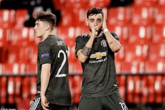 Đánh bại Granada 2-0, MU đặt một chân vào bán kết Europa League. (Ảnh: Getty Images) 