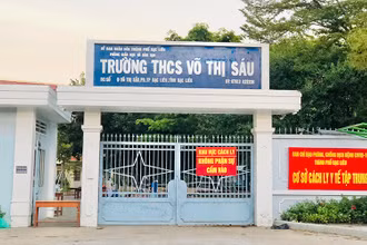 Hầu hết các trường học tại Bạc Liêu hiện nay đều được trưng dụng làm điểm thu dung, điều trị Covid-19. (Ảnh Trọng Duy).