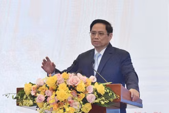 Thủ tướng Phạm Minh Chính phát biểu tại hội nghị. 