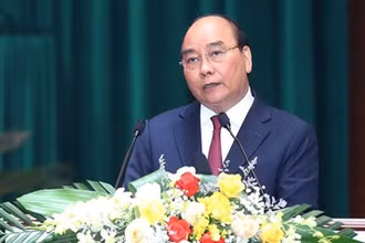 Chủ tịch nước Nguyễn Xuân Phúc phát biểu chỉ đạo tại hội nghị. (Ảnh: TTXVN)