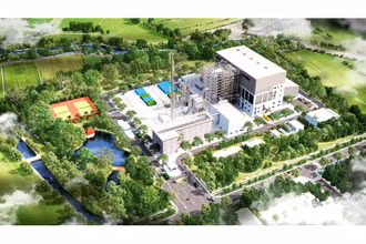 Phối cảnh Nhà máy xử lý chất thải rắn công nghệ cao phát năng lượng tại Bắc Ninh.