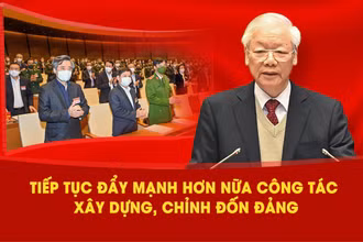 Tổng Bí thư Nguyễn Phú Trọng phát biểu tại Hội nghị. (Ảnh: THỦY NGUYÊN)