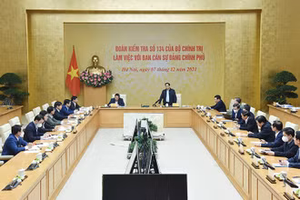 Toàn cảnh buổi làm việc.