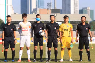 Trận đấu khai màn giữa Hoàng Anh Gia Lai và Gia Định kết thúc với tỷ số 1-1. (Ảnh: VFF)