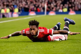 Fred ăn mừng sau khi ghi bàn vào lưới Crystal Palace. (Ảnh: Premier League) 