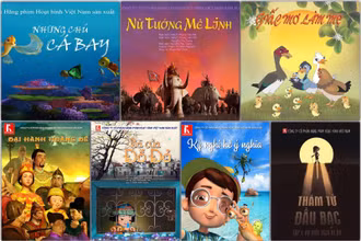 Một số poster phim do Hãng phim Hoạt hình Việt Nam sản xuất trong năm 2021.