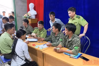 Chi trả tiền dịch vụ môi trường rừng ở Khu bảo tồn thiên nhiên Bát Xát, tỉnh Lào Cai.