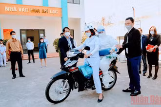 Hoạt động của trạm y tế lưu động thí điểm tại quận Hồng Bàng, Hải Phòng.
