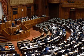 Toàn cảnh một phiên họp Thượng viện Nhật Bản ở thủ đô Tokyo. (Ảnh: AFP/TTXVN)