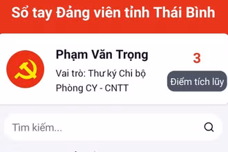 Từ năm 2022, Đảng bộ tỉnh Thái Bình triển khai “Sổ tay đảng viên điện tử”