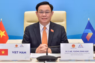 Chủ tịch Quốc hội Vương Đình Huệ. (Ảnh: Duy Linh)