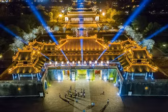 Hoàng thành Huế về đêm (Ảnh: huecity.gov.vn)