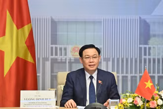 Chủ tịch Quốc hội Vương Đình Huệ. (Ảnh: DUY LINH)