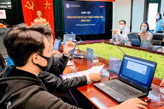 Diễn tập ứng cứu sự cố an toàn thông tin tại trụ sở Viettel Hải Phòng.