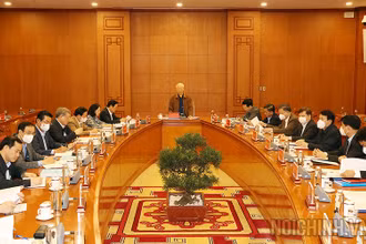 Một cuộc họp Thường trực Ban Chỉ đạo Trung ương về phòng, chống tham nhũng, tiêu cực. (Ảnh: noichinh.vn)