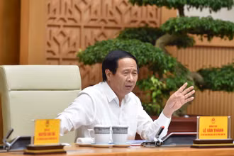 Phó Thủ tướng Lê Văn Thành chủ trì cuộc giao ban với các bộ, ngành và tỉnh Đồng Nai về tiến độ triển khai dự án xây dựng sân bay Long Thành. (ĐỨC TUÂN)