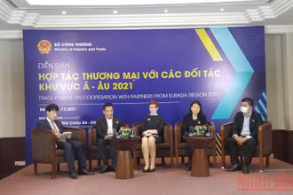 Các diễn giả thảo luận về các cơ hội kinh doanh tại khu vực Á-Âu.