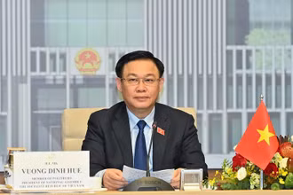 Chủ tịch Quốc hội Vương Đình Huệ. (Ảnh: DUY LINH)