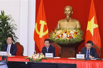 Thường trực Ban Bí thư Võ Văn Thưởng phát biểu. Ảnh: Phương Hoa-TTXVN.