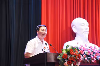 Thường trực Ban Bí thư Võ Văn Thưởng tại buổi tiếp xúc cử tri tại Đà Nẵng, ngày 27/6/2022.