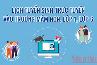 Lịch tuyển sinh trực tuyến vào trường mầm non, lớp 1, lớp 6
