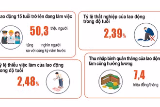 Một số chỉ tiêu về lao động-việc làm sáu tháng đầu năm 2022 (Ảnh: GSO).