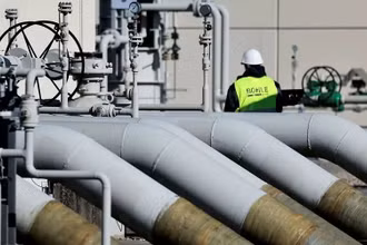 Hệ thống đường ống dẫn khí của dự án Dòng chảy phương Bắc của Nga. (Ảnh: Reuters)