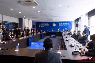 Quang cảnh đối thoại EAEU-ASEAN trong khuôn khổ diễn đàn. (Ảnh: THANH THỂ)