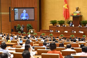Quang cảnh phiên chất vấn của Quốc hội ngày 8/6. (Ảnh: ĐĂNG KHOA)