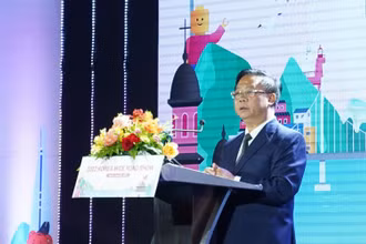 Phó Tổng cục trưởng Du lịch Việt Nam Phạm Văn Thủy phát biểu tại Hội thảo. (Ảnh: KTO Việt Nam)