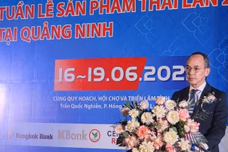 Ông Nikorndej Balankura Đại sứ đặc mệnh toàn quyền Vương Quốc Thái Lan tại Việt Nam phát biểu tại sự kiện.
